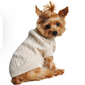 Cable Knit Dog Sweater by Doggie Design